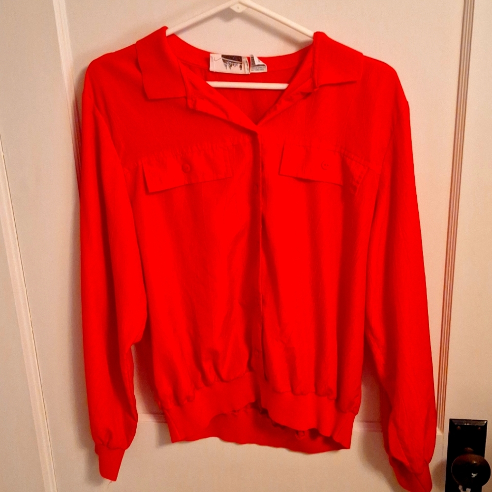 Festive red Alicia blouse.